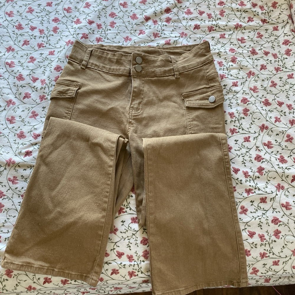 SHEIN Light Brown Casual Pants